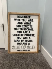 Rustic Framed Wood Inspirational Sign – Thomas S. Monson Quote