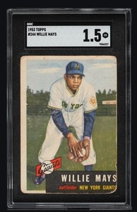 1953 Topps Willie Mays SHORT PRINT #244 SGC 1.5 FR Free Shipping