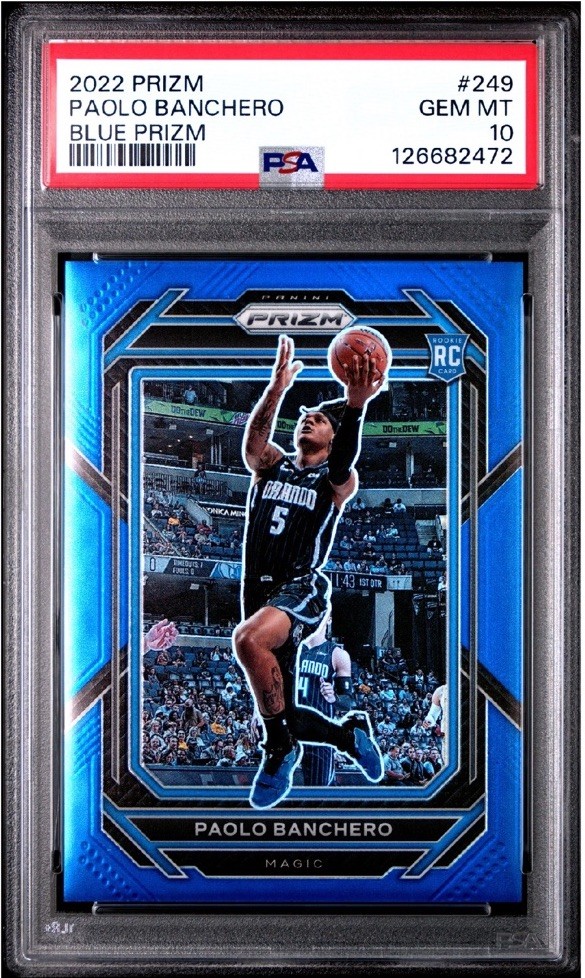 2022 Panini Prizm Paolo Banchero Blue Prizm #249 #d 064/199 PSA 10 Rookie RC E2