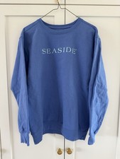 Seaside Crewneck Sweatshirt Pullover Adult Sz Small Comfort Colors Blue