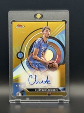 Chet Holmgren 2023-24 Topps Finest Auto Gold Refractor /50 #FA-CH ON Card OKC
