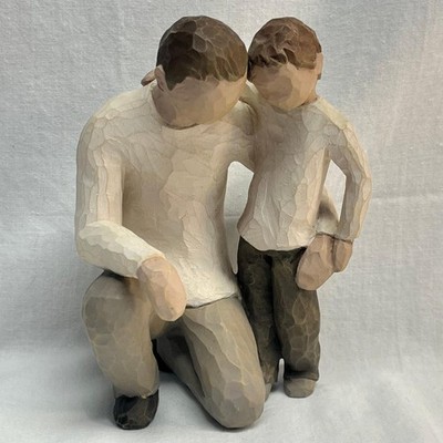 VINTAGE 2000 Susan Lordi Willow Tree Father Son Figurine Resin 2'' W x 4'' L x 6''H
