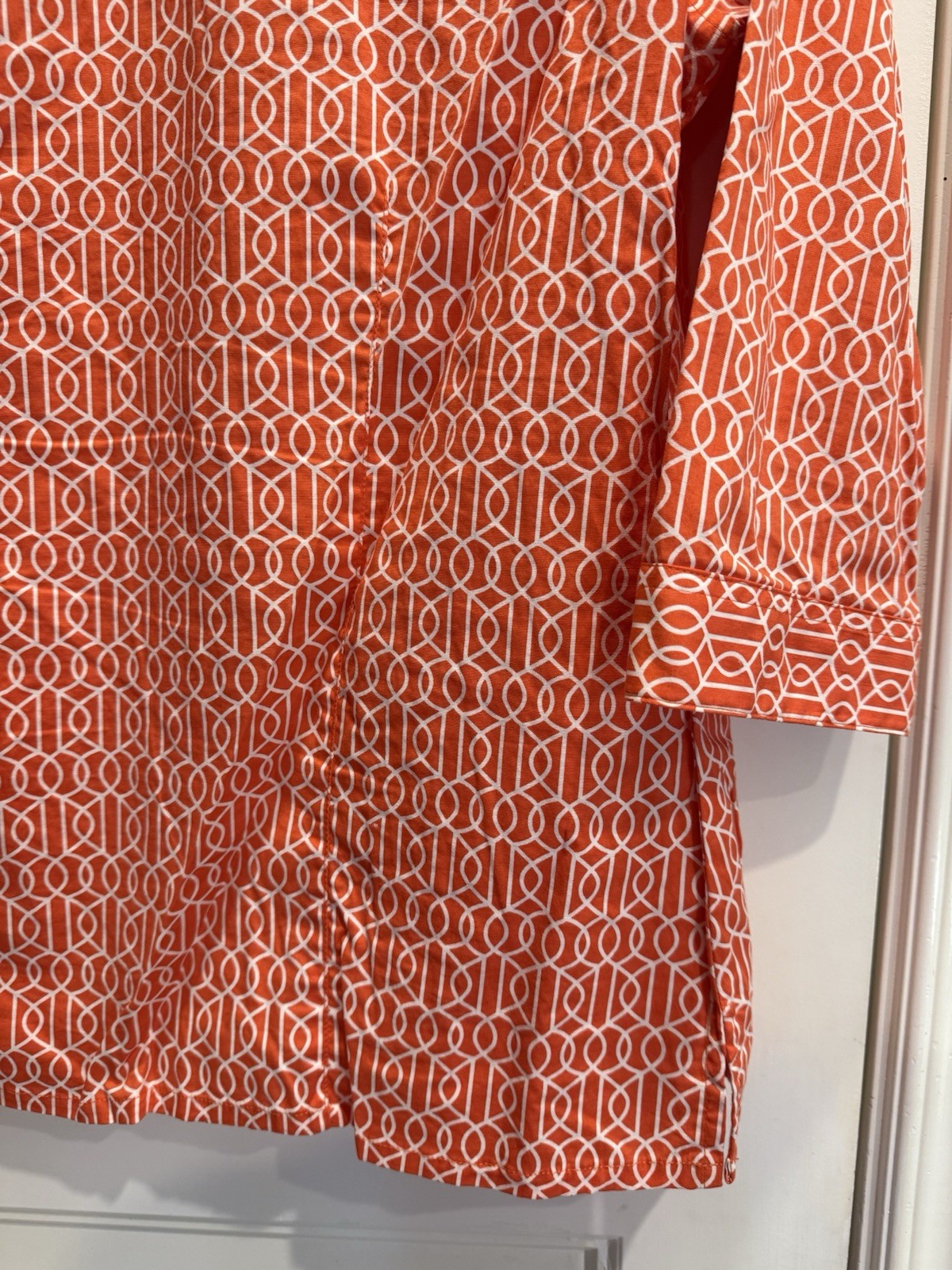 Multiples Women’s Button Up Size Medium Orange Pa… - image 9