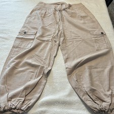 Venus Linen Parachute Pants SZ L