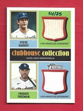 2025 Topps Heritage High CCDR-GF Dual Relic Steve Garvey / Freddie Freeman /75
