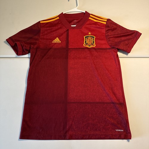 Men's M adidas Spain 2020-2021 National Football Team Victory Red Jersey Soccer
