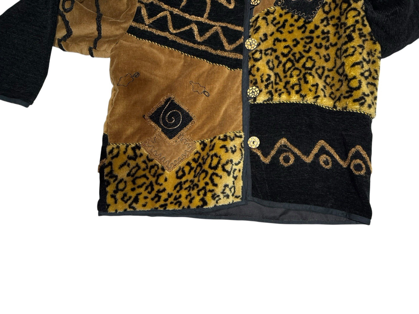 Animal Print Patchwork Jacket New Direction Women… - image 6