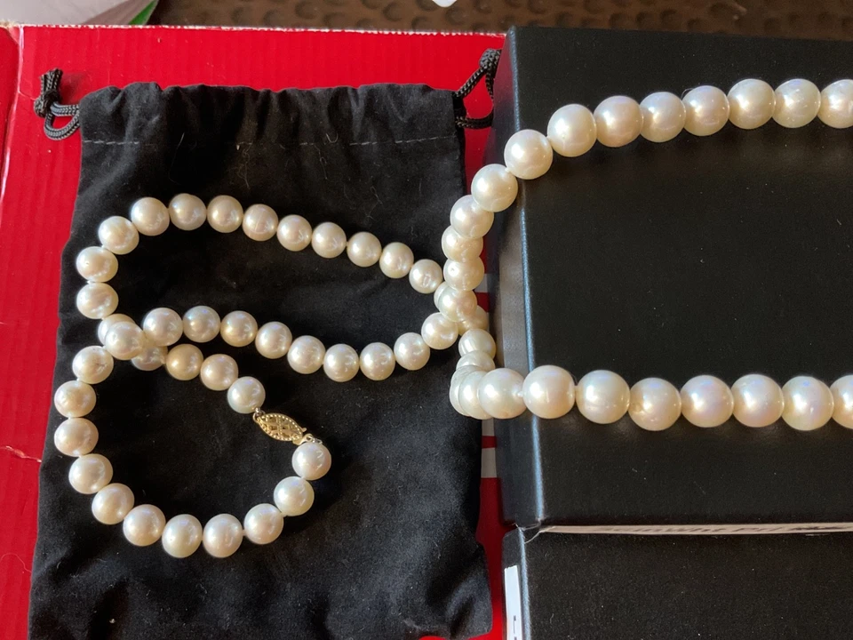 🔴 COLLAR JAY KING 36" PERLAS BLANCAS 🌎 Foto 4 de 4