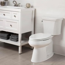 NEW Bemis Ashland Modern Wood Toilet Seat Decorative Edge, Slow Close, Secure