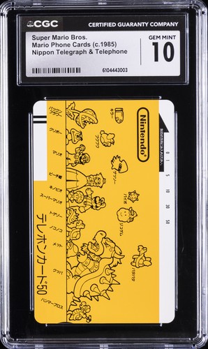 1985 VIDEO GAME PHONE CARD SUPER MARIO BROS. CGC 10 GEM MINT