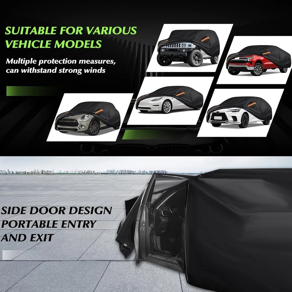 16 Layers Car Covers Truck/pickup For Toyota 4Runner 1984-2002 All-Weather Black Foto 3 de 4