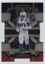 2023 Panini Select Concourse Black & Red Prizm Die-Cut Jaylon Jones #42 8d2