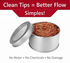 Tip Cleaner for Soldering Iron – Copper Coil Cleaner in Metal Tin