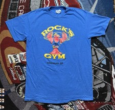 Vintage Rock s Gym Shirt 80s Golds Gym Parody Savannah GA Hanes Large