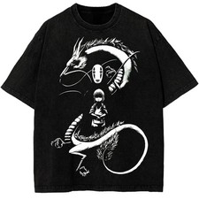 Retro Anime Graphic Tee Spirited Away Chihiro and Haku Comfort Colors T-Shirt