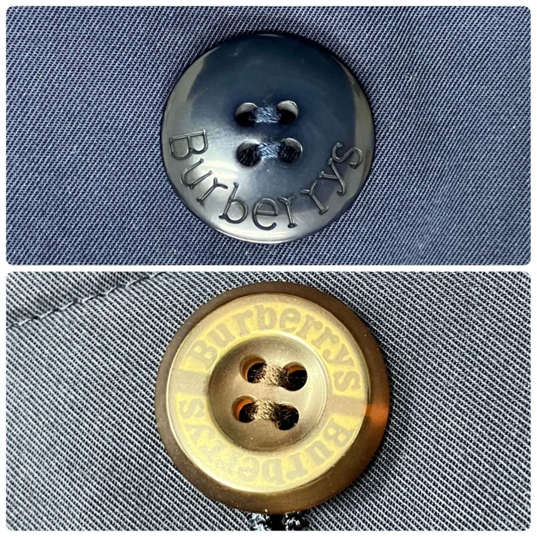 Burberry Vintage Sten Collar Coat Navy Cotton Nova Check Liner Size 40 For Women thumbnail 20