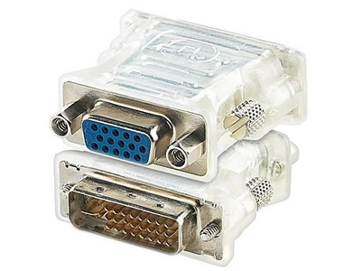 Adapter DVI-D 24+1 zu VGA Analog D-Sub Stecker Buchse Monitor TFT PC Digital
