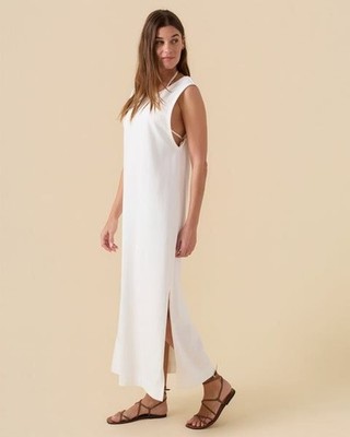 Outerknown The BHT Weekend Cover Up Maxi Dress Organic Cotton Minimalist Luxury