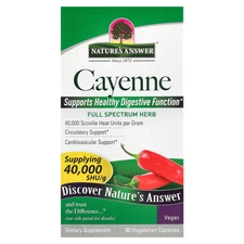 Nature s Answer Cayenne Capsicum Annuum 90 Vegetarian Capsules Cruelty-Free,