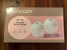 NEW Momcozy M5 Lite Wearable Breast Pumps, Cozy Red, Hands-Free DoubleFit Flange