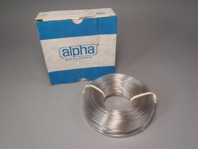 Alpha 100FT PVC1058 Clear #8 Insulation Tubing Mil Spec M631D Non-Shrink -New