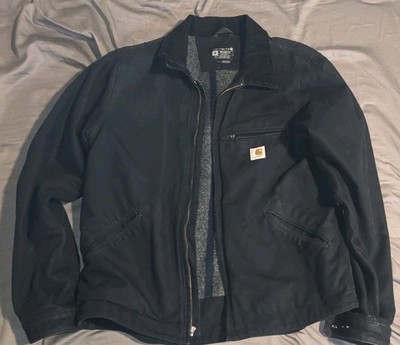 FLAW Carhartt Men's Black Relaxed Fit Jacket Medium 0J3828-M