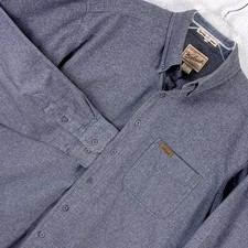 VTG Woolrich Sportsman Chamois Flannel Shirt Mens L Gray Heavyweight Outdoors