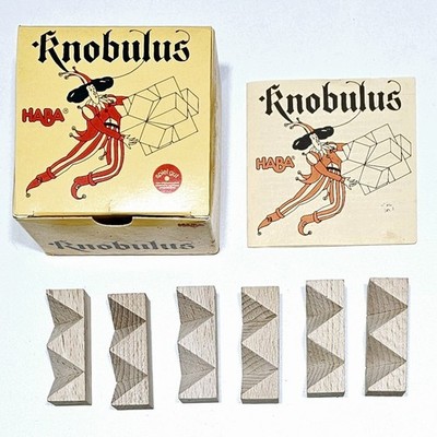 HABA Pocket-sized puzzle game KNOBULUS Wooden Knot Skill Patience Puzzle