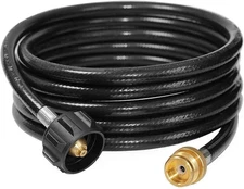 18ft Propane Gas Adapter Hose QCC1/Type1 1lb to 20lb Converter Brass Fittings