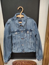 Girls gap blue denim button jean jacket size 10