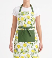 PurpleEssences Lemon Cooking Apron - 28x32 Inch - 100 Cotton - 2 Pockets