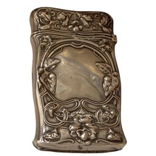 Antique GORHAM Art Nouveau Sterling Silver Match Safe Repousse