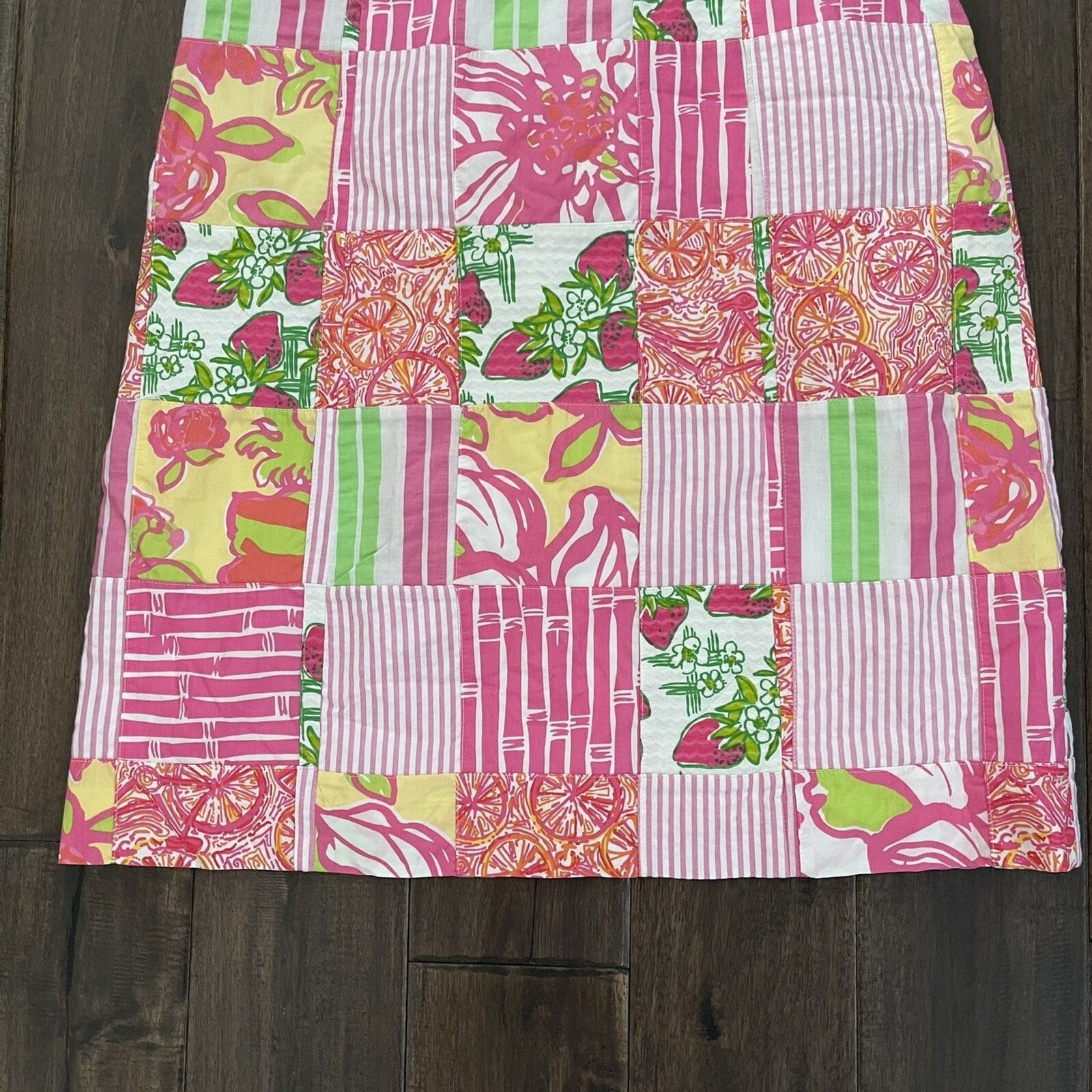 Lilly Pulitzer Bowen Patchwork Strapless Dress 6 - image 2