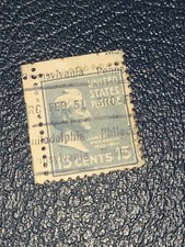 Sc#820 US Stamp 1938 15c James Buchanan Used Prexie Black PHILADELPHIA PA -#2501