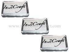 3 x IN 2 CRAFT SILVER DYE INKPAD STAMP PAD CARDMAKING SCRAPBOOKING NEW SEE SHOP