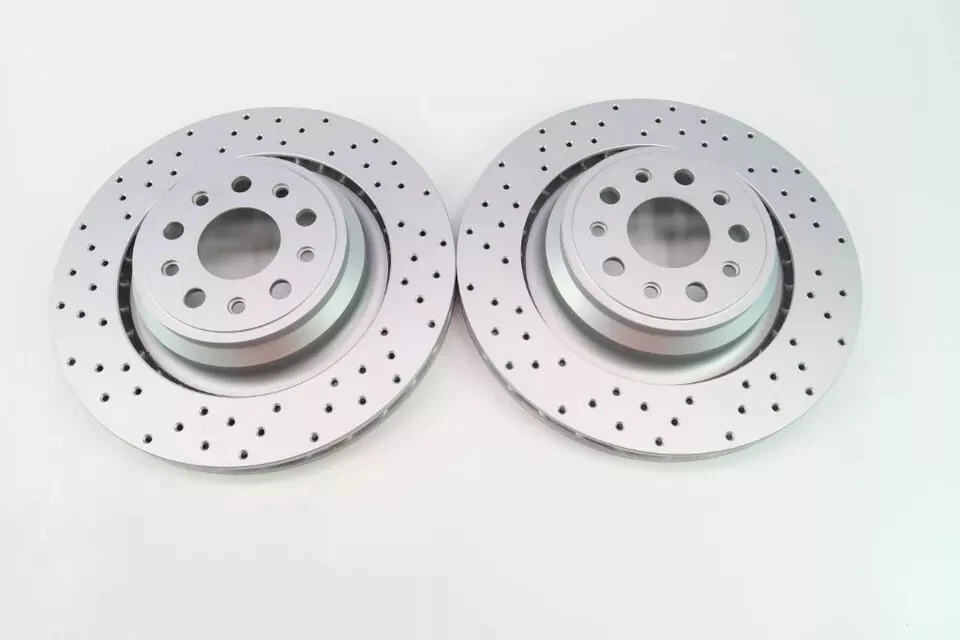 PARA 2014 2015 2016 Maserati Ghibli S Q4 3.0L Pastillas de freno y rotores traseros de cerámica Foto 4 de 4