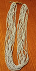 Bluelti Strand Seed Bead Toursade 18” Vintage Necklace Bib Statement Boho Baby