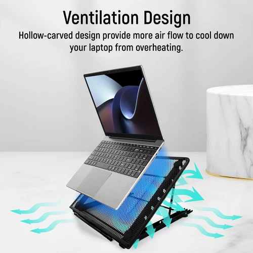 Foldable Laptop Stand Angle Adjustable Tablet Holder Riser Portable Ventilate US - Picture 3 of 6