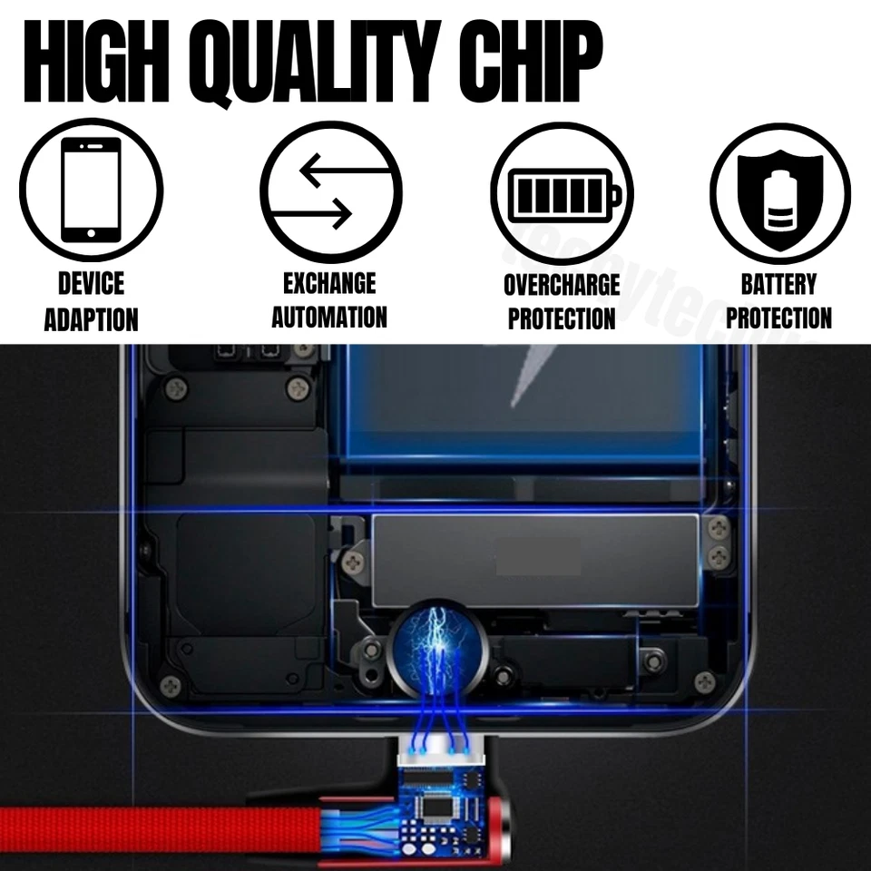 Paquete de 3 cables de alta resistencia de 90 grados de 3/6/10 pies para cargador iPhone 12 Pro Max 11 Foto 4 de 4