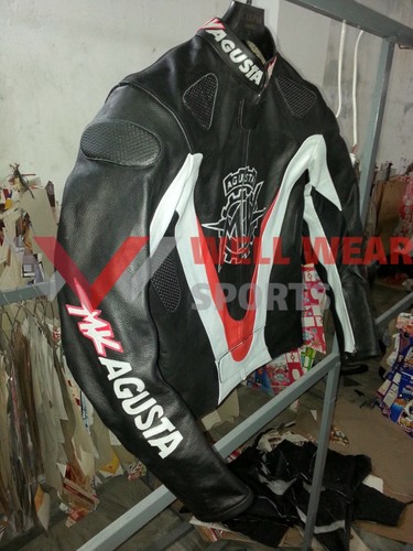 MV AGUSTA MOTOGP MOTORCYCLE MOTORBIKE LEATHER JACKET ALL SIZE AVAILABLE - Picture 5 of 11