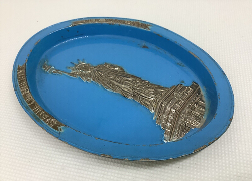 De colección NYC Estatua de la Libertad Recuerdo BANDEJA PARA MONEDAS PLATO DE BARATIJA Cenicero Japón - Imagen 3 de 6