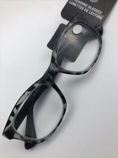  1.25 Reading Glasses - black and clear eyeglasses readers
