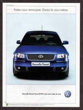 2001 VOLKSWAGEN Passat Carat V6 Vintage Original Print AD Blue car photo France
