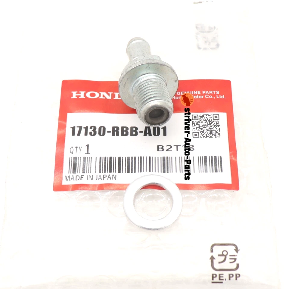 Kit de válvula y lavadora PCV para Honda Acura 17130-RBB-A01 ventilación de manivela positiva OEM Foto 3 de 4