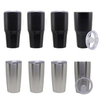 Insulated 30 Oz. Stainless Steel Travel Mug Tumblers (4) + 20 Oz. Tumblers (4) on sale Insulated 30 Oz. Stainless Steel Travel Mug Tumblers (4) + 20 Oz. Tumblers (4) on sale
