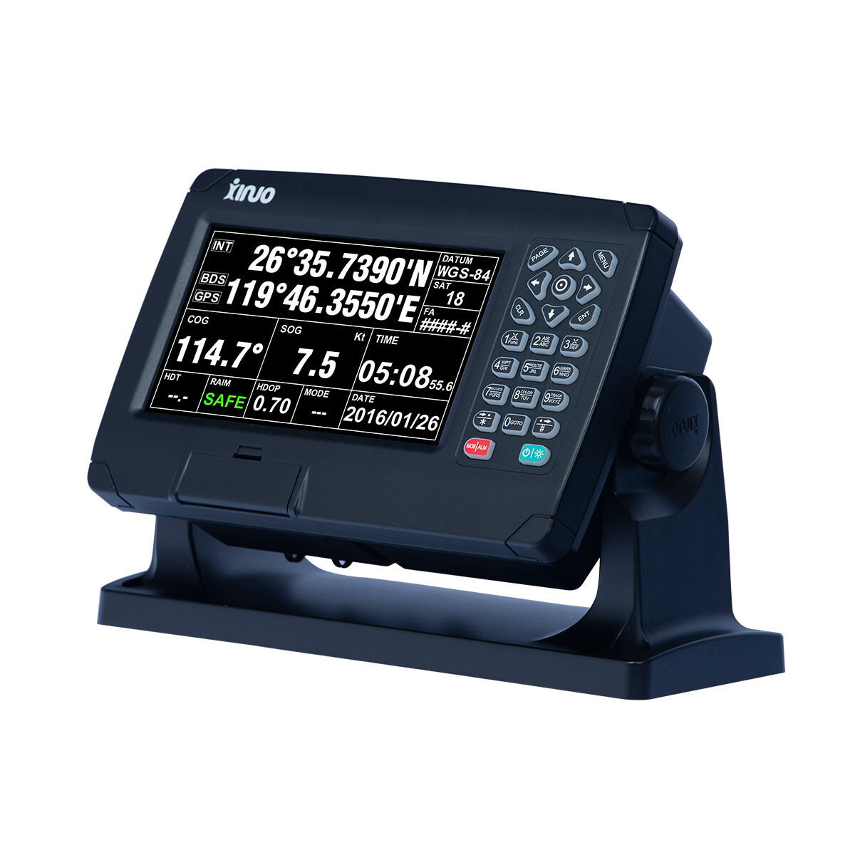 【maporoページ】 XINUO 7 Inch Marine GPS Chart Plotter GNSS Support C-Map Chart