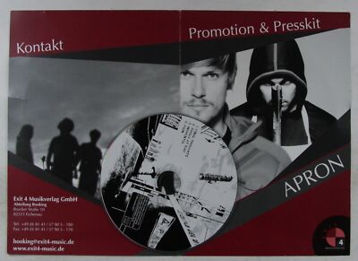 Apron Promotion & Presskit GER Press-Kit/Folder Inc. CD 2004 Nu Metal Industrial