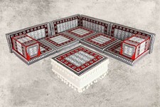 Orientalische Sitzecke, 12tlg. Marokkanische Sitzecke, Orient-Möbel, Sark Kösesi