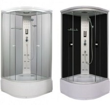 Box doccia idromassaggio 90x90xH210-6 idrogetti-radio FM cristallo 5 mm-piatto a