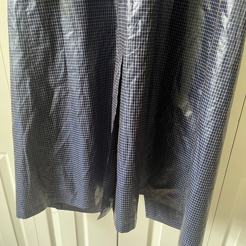 Vintage Misty Harbor Rain Coat Womens Size 12 Navy Blue Plaid - Picture 8 of 12